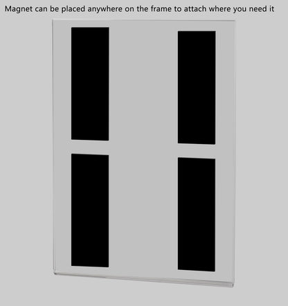 Magnetic 5"W x 7"H Sign Holder Metal Mount
