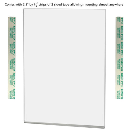 5"W x 7"H Wall Sign Holder with Double Sided Tape