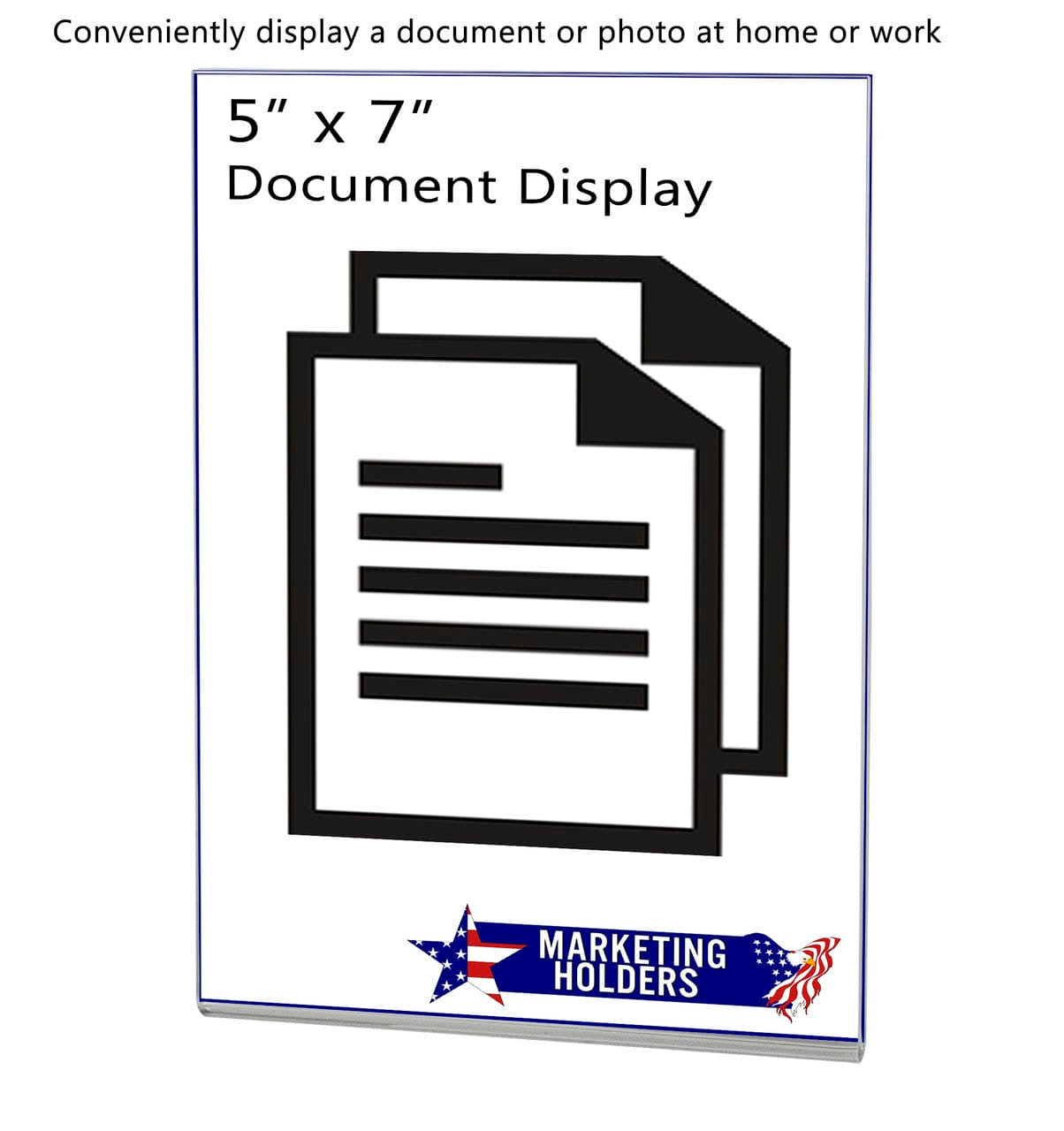 5"W x 7"H Wall Sign Holder with Double Sided Tape