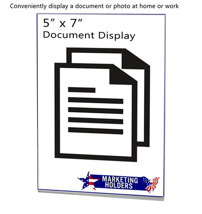 5"W x 7"H Wall Sign Holder with Double Sided Tape