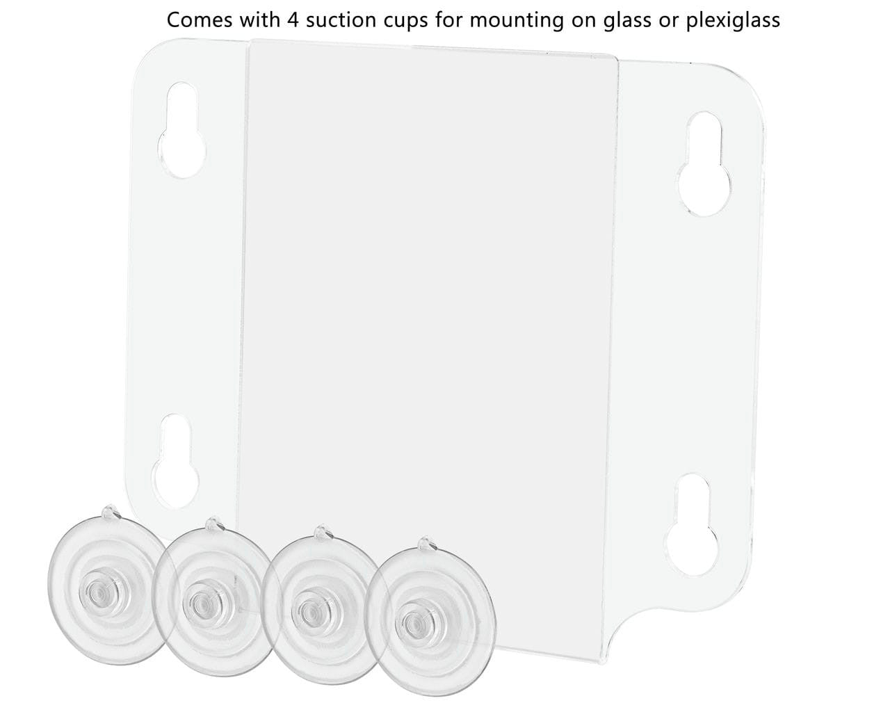 Small Signage Holder with Suction Cup Ring Hooks Map Five Inches Wide by Seven Inches High