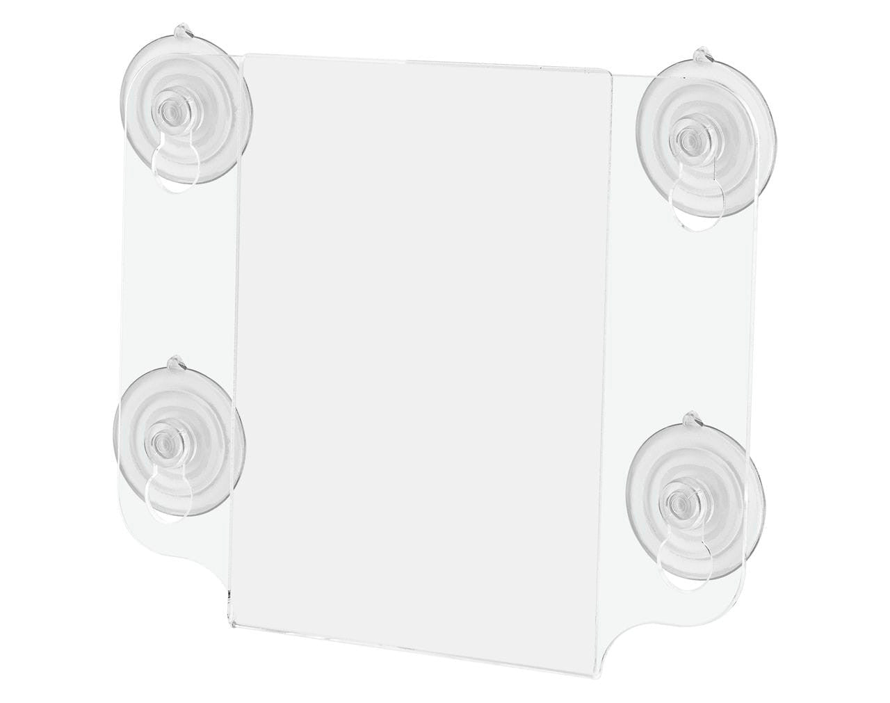 Five Inches Wide by Seven Inches High Small Signage Holder with Suction Cup Ring Hooks Map