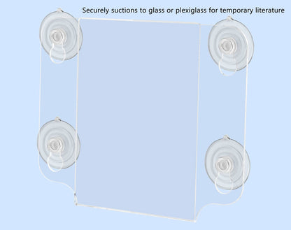 5"W x 7"H Window Sign Holder Double Sided with Suction Cups