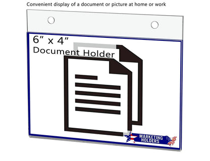 6"W x 4"H Wall Sign Holder with Hanging Hardware