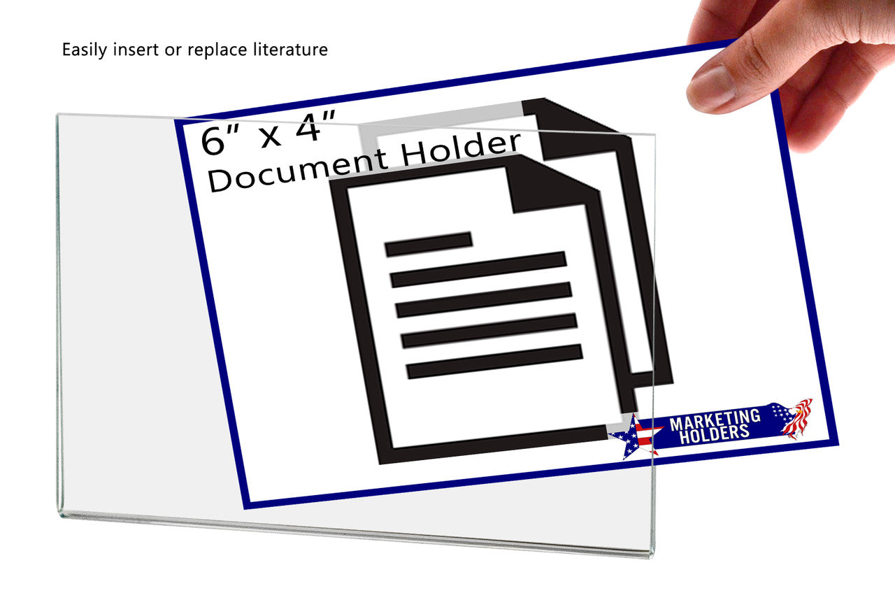 Magnetic 6"W x 4"H Sign Holder Metal Mount