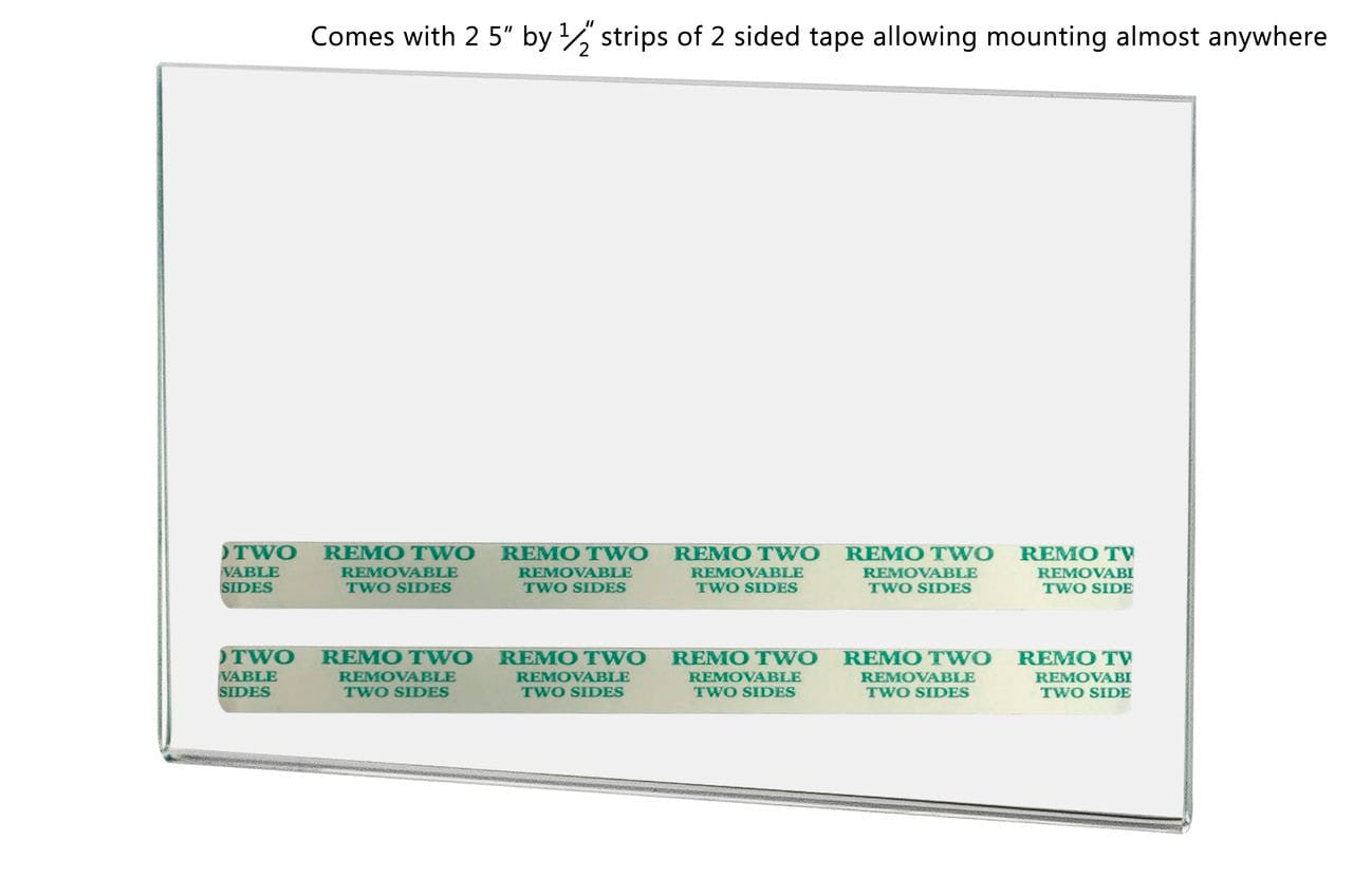 6"W x 4"H Wall Sign Holder with Double Sided Tape