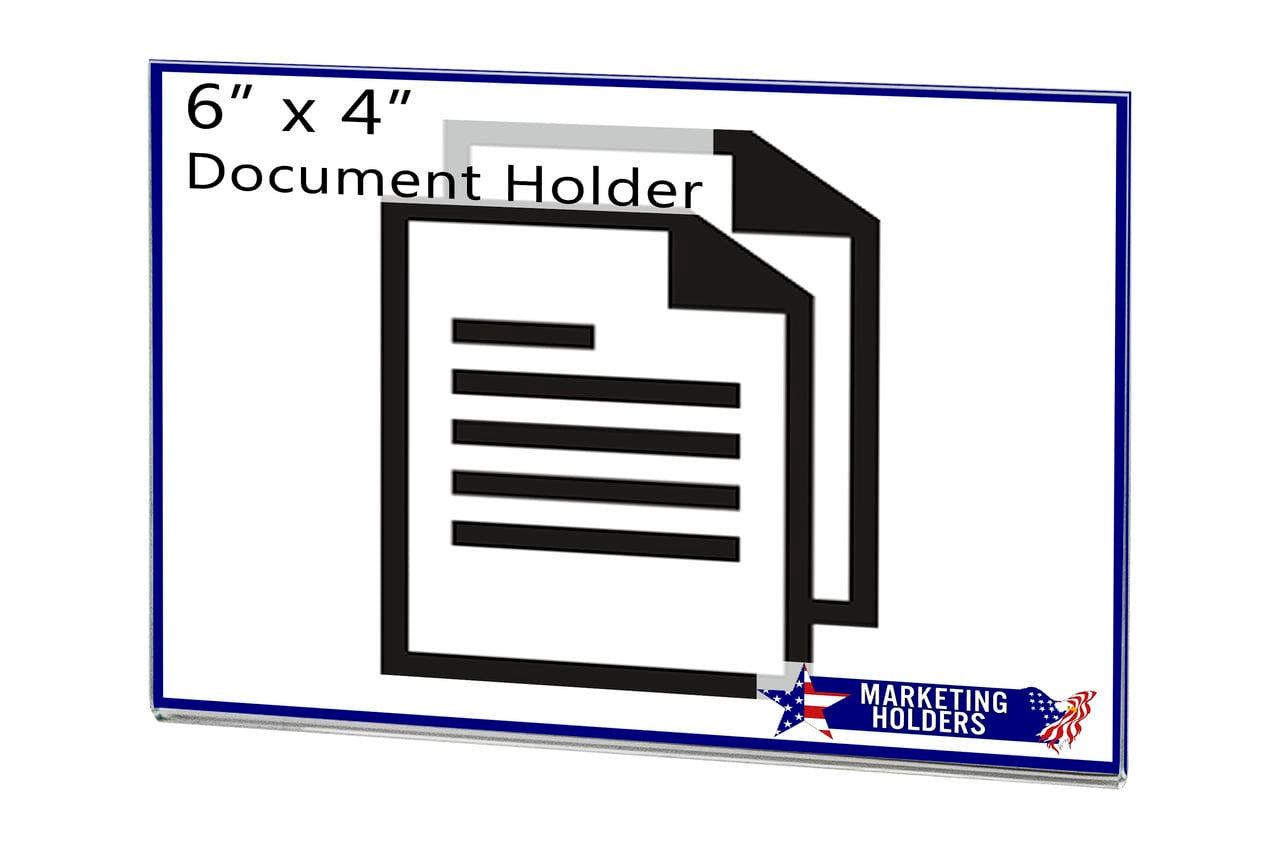 6"W x 4"H Wall Sign Holder with Double Sided Tape