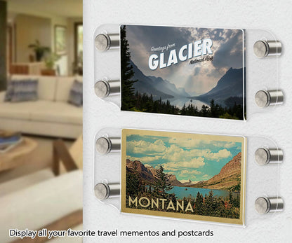 6"W x 4"H Sign Holder with Standoffs Flyer Photo Frame