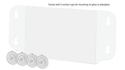 6"W x 4"H Window Sign Holder Double Sided with Suction Cups