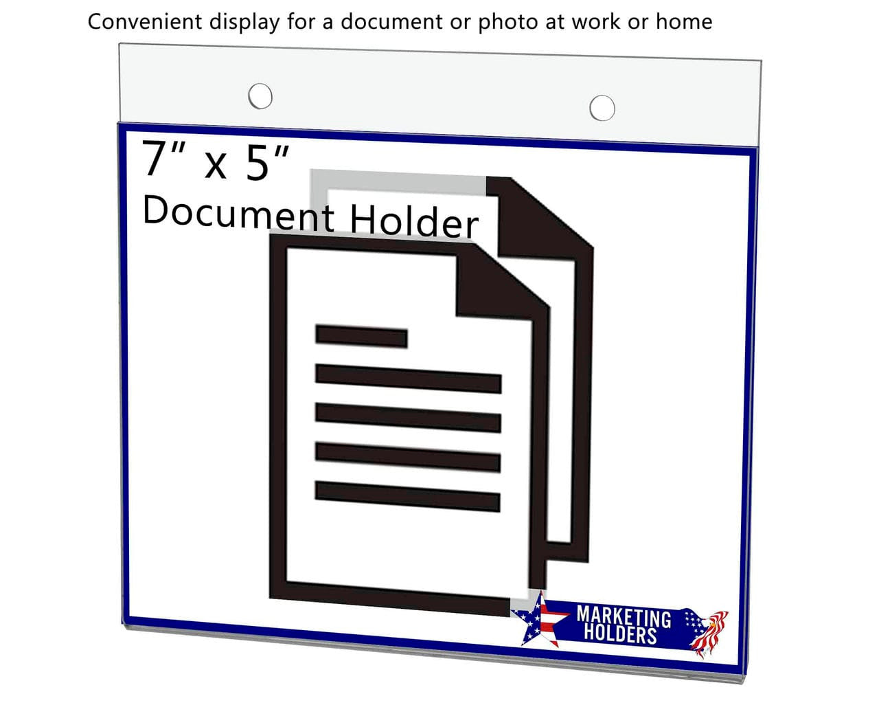 Seven Inches Wide by Five Inches High Convenient display for a document or photo at work or at home