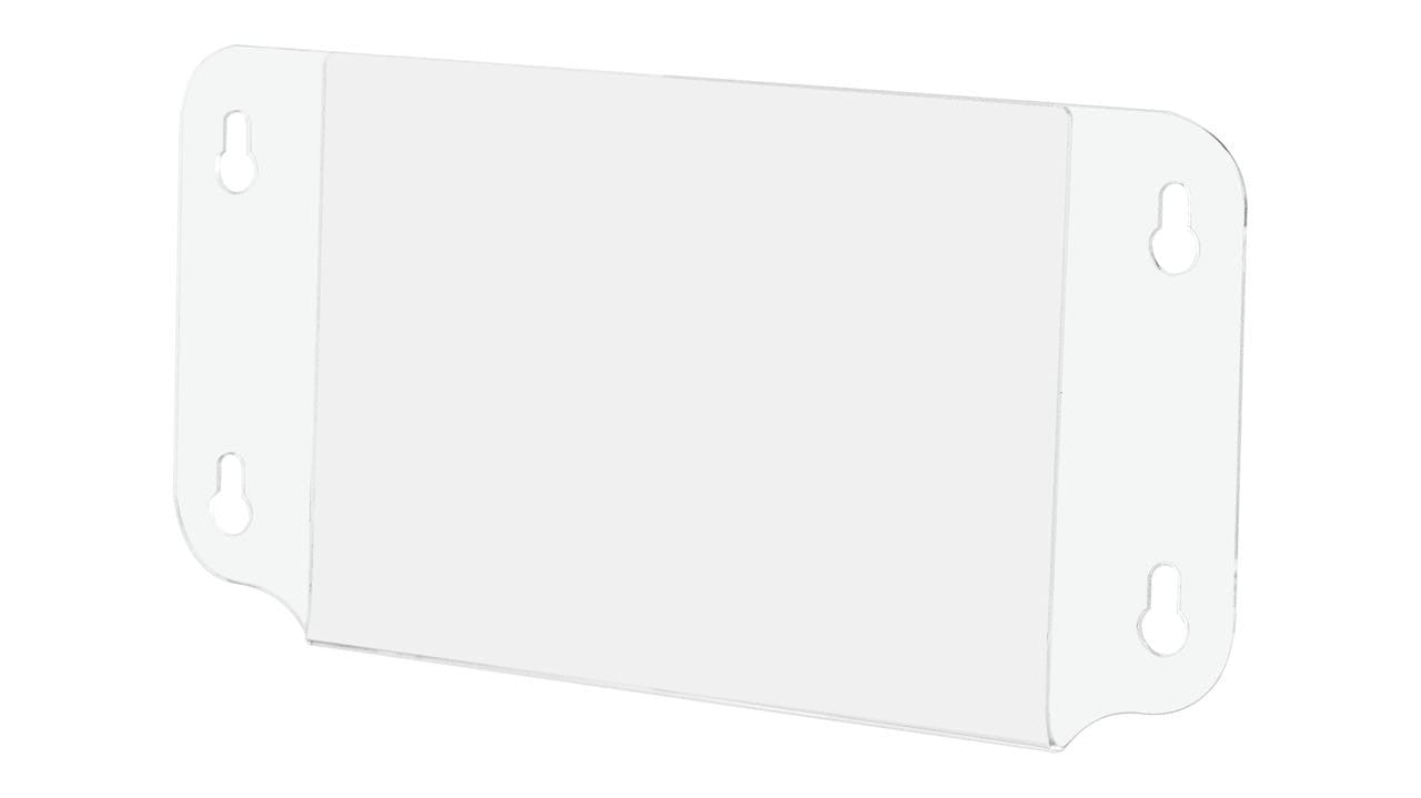 Seven Inches Wide by Five Inches High Double Sided Sign Holder with Suction Cup Window Mount empty