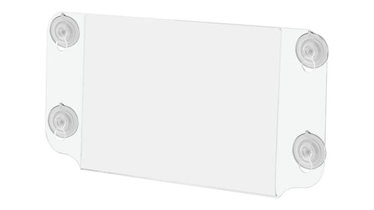 Double Sided Sign Holder with Suction Cup Window Mount Seven Inches Wide by Five Inches High