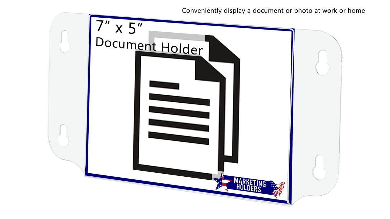 Seven Inches Wide by Five Inches High Double Sided Sign Holder with Suction Cup Window Mount with lit and text