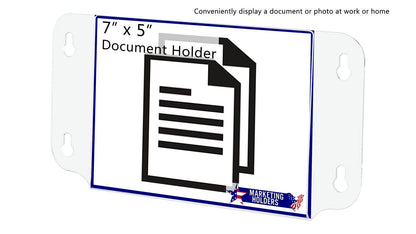 Seven Inches Wide by Five Inches High Double Sided Sign Holder with Suction Cup Window Mount with lit and text