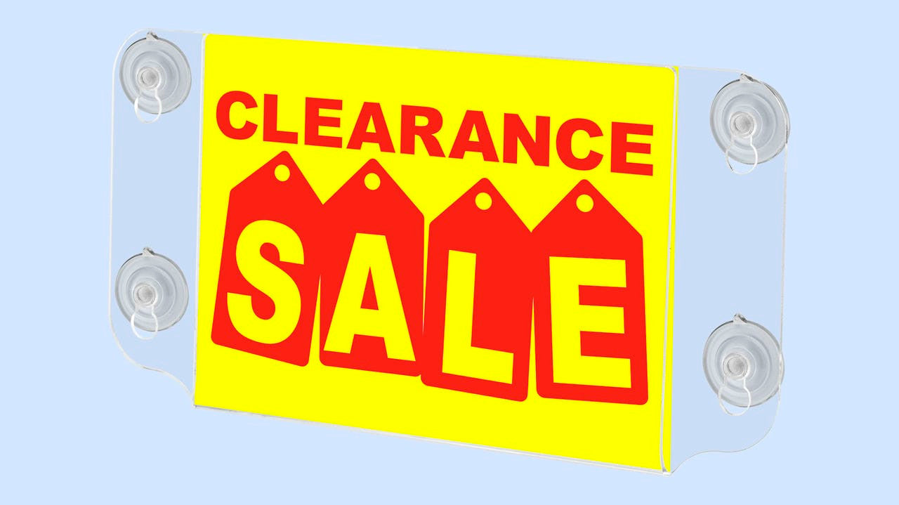 7"W x 5"H Window Sign Holder Double Sided with Suction Cups