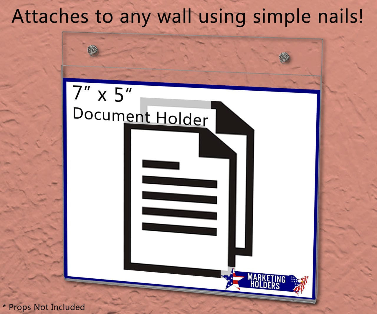 7"W x 5.5"H Wall Sign Holder with Hanging Hardware