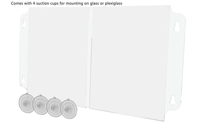 Double 8.5"W x 11"H Sign Holder for Windows with Suction Cups