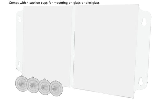 Double 8.5"W x 11"H Sign Holder for Windows with Suction Cups