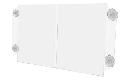 Eight and a half inch wide by eleven inch high Double Wall Mount Ad Frame Sign Holder Image Display with Four suction cups