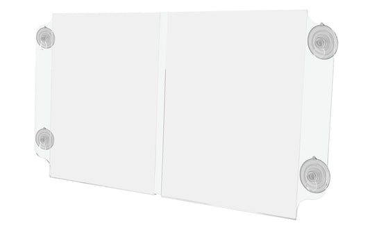 Double 8.5"W x 11"H Sign Holder for Windows with Suction Cups