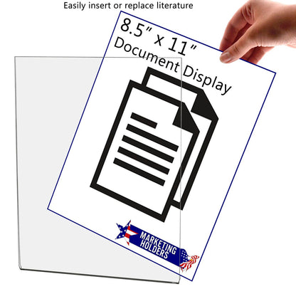 8.5"W x 11"H Wall Sign Holder with Double Sided Tape