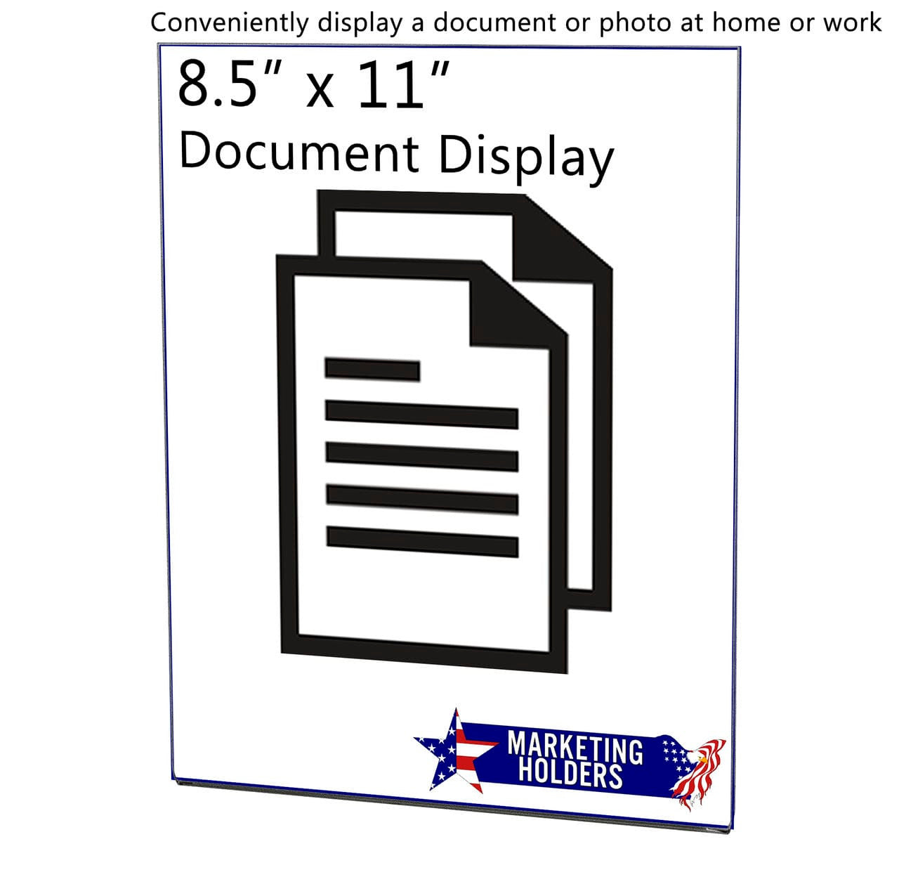 8.5"W x 11"H Wall Sign Holder with Double Sided Tape
