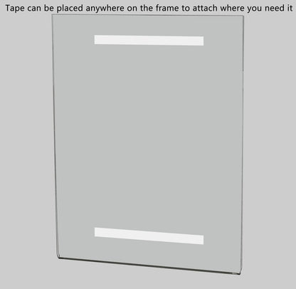 8.5"W x 11"H Wall Sign Holder with Double Sided Tape