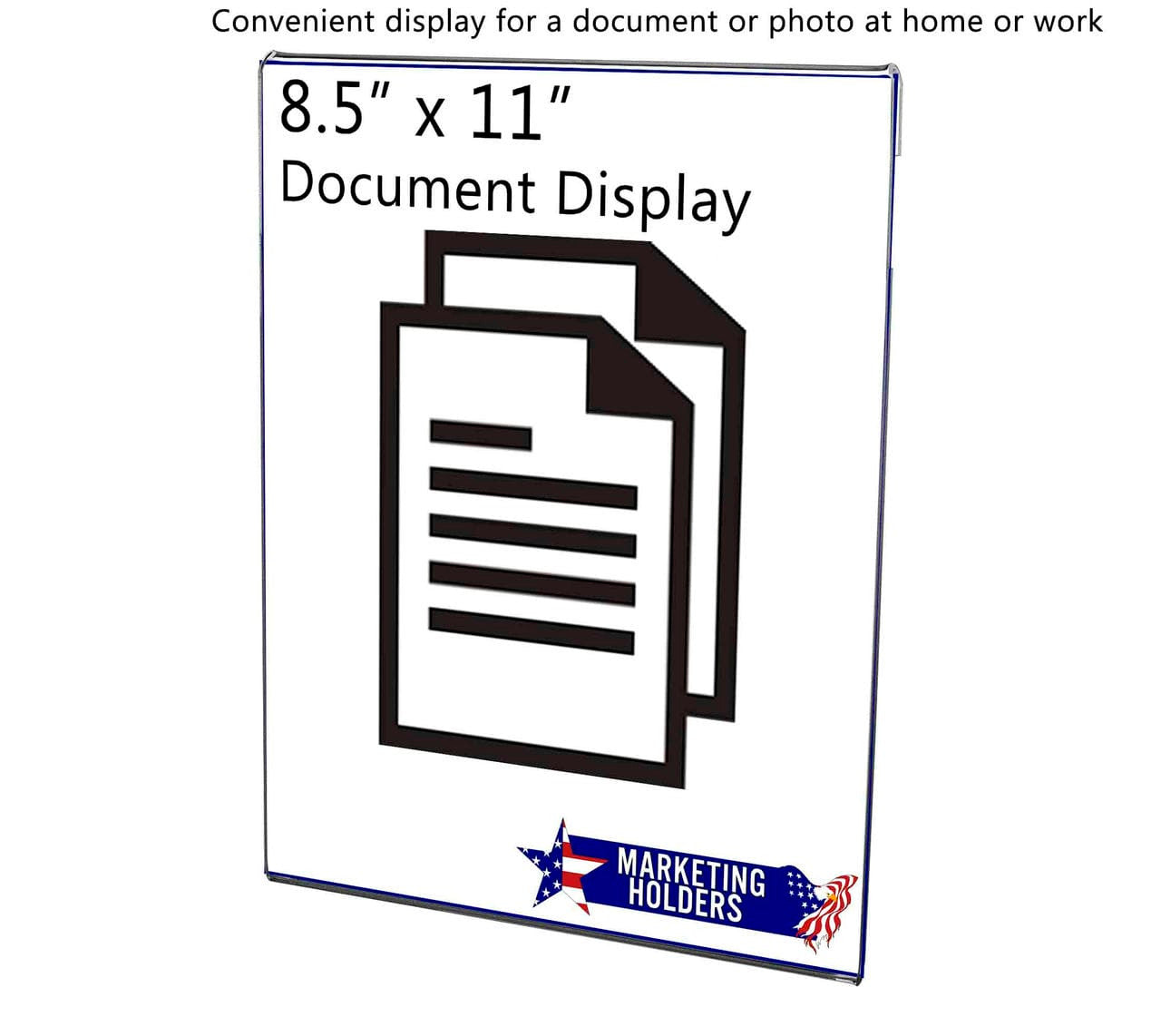 Sign Holder 8.5"W x 11"H Flyer Display with Notched Backside