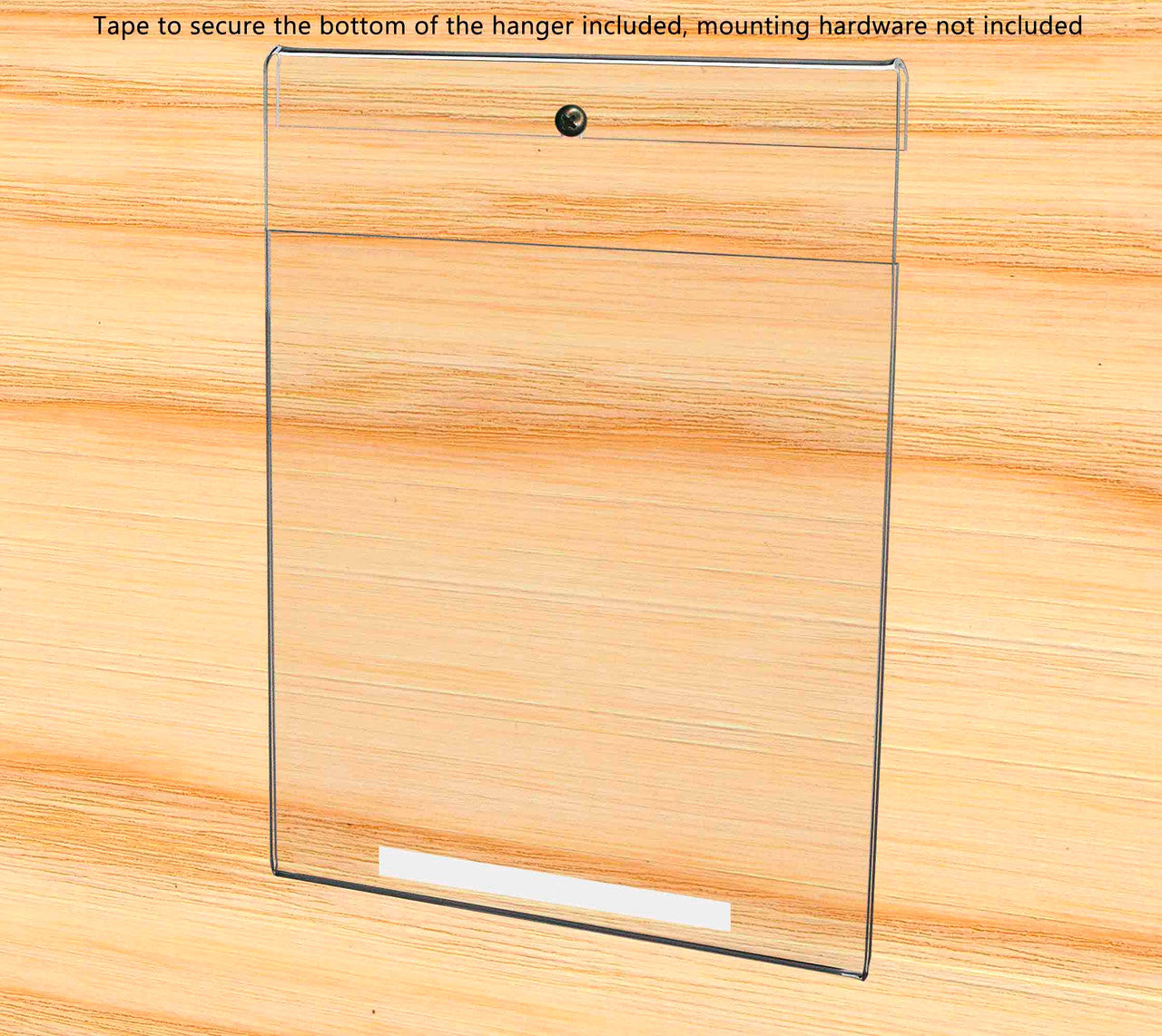 Sign Holder Notched Back for Hanging empty on wall Vertical Eight and a Half Inches Wide by Eleven Inches High