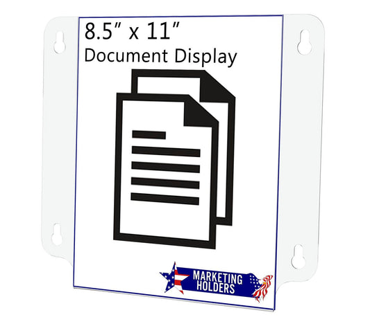 Eight and a Half Inches wide by Eleven Inches High Sign Holder with Suction Cup with literature