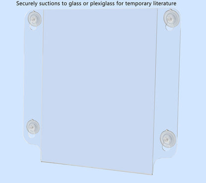 8.5"W x 11"H Window Sign Holder Double Sided with Suction Cups