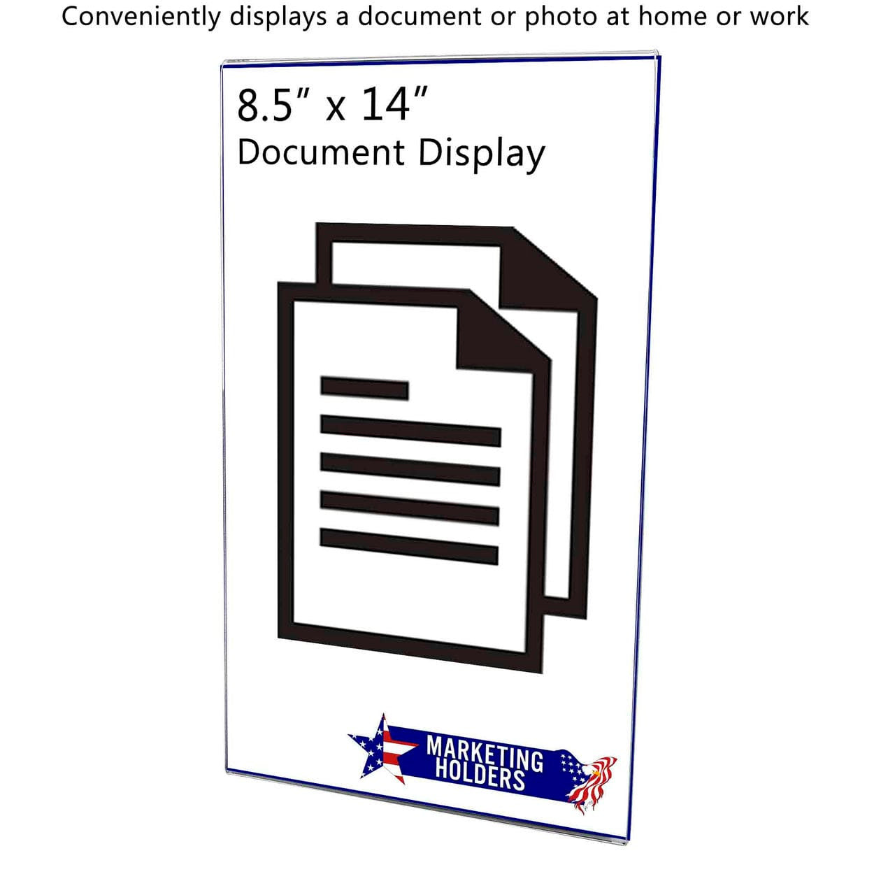 Sign Literature Holder Mounting Notched literature size Eight and a Half Inches Wide by Fourteen Inches Tall