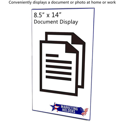 Sign Literature Holder Mounting Notched literature size Eight and a Half Inches Wide by Fourteen Inches Tall