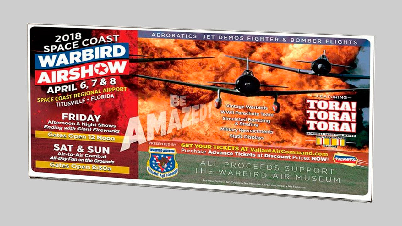 Sign Holder 8.75"W x 3.8"H Large Name Plate Label Display