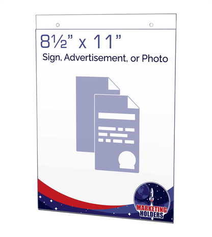 8.5"W x 11"H Wall Sign Holder with Hanging Hardware