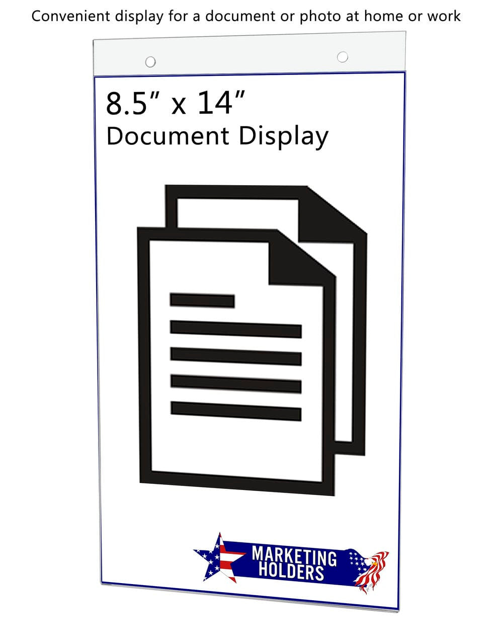 Convenient display for a document or photo at home or work Eight and a Half Inches Wide by Fourteen Inches High