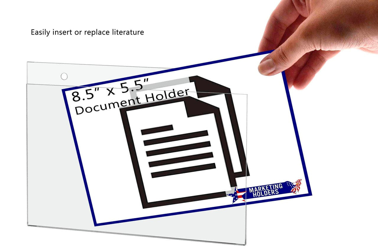 8.5"W x 5.5"H Wall Sign Holder with Hanging Hardware