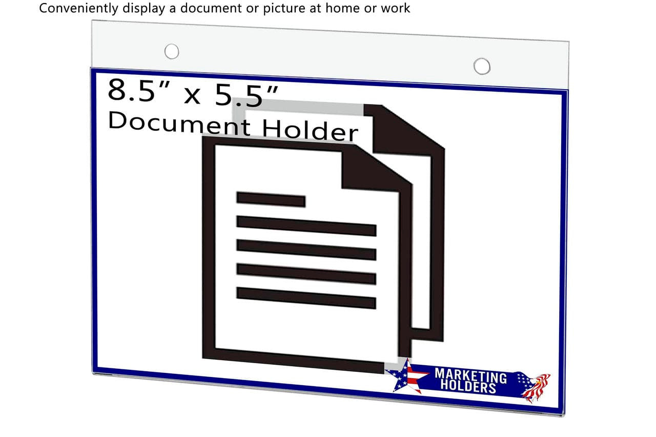 8.5"W x 5.5"H Wall Sign Holder with Hanging Hardware