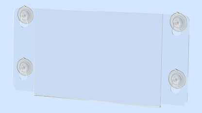 Sign Holder 8.5"W x 5.5"H Double Sided Display with Suction Cups