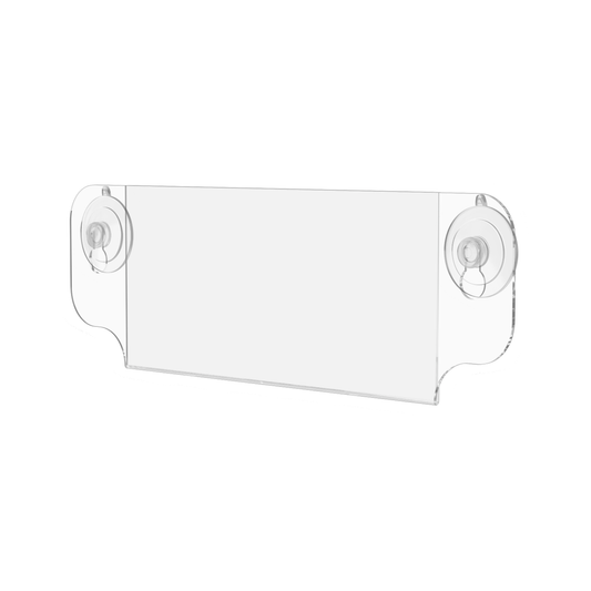 9"W x 4"H Window Sign Holder Double Sided with Suction Cups