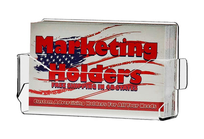 Business Card Holder Rack Single Pocket Clear Wall Mount