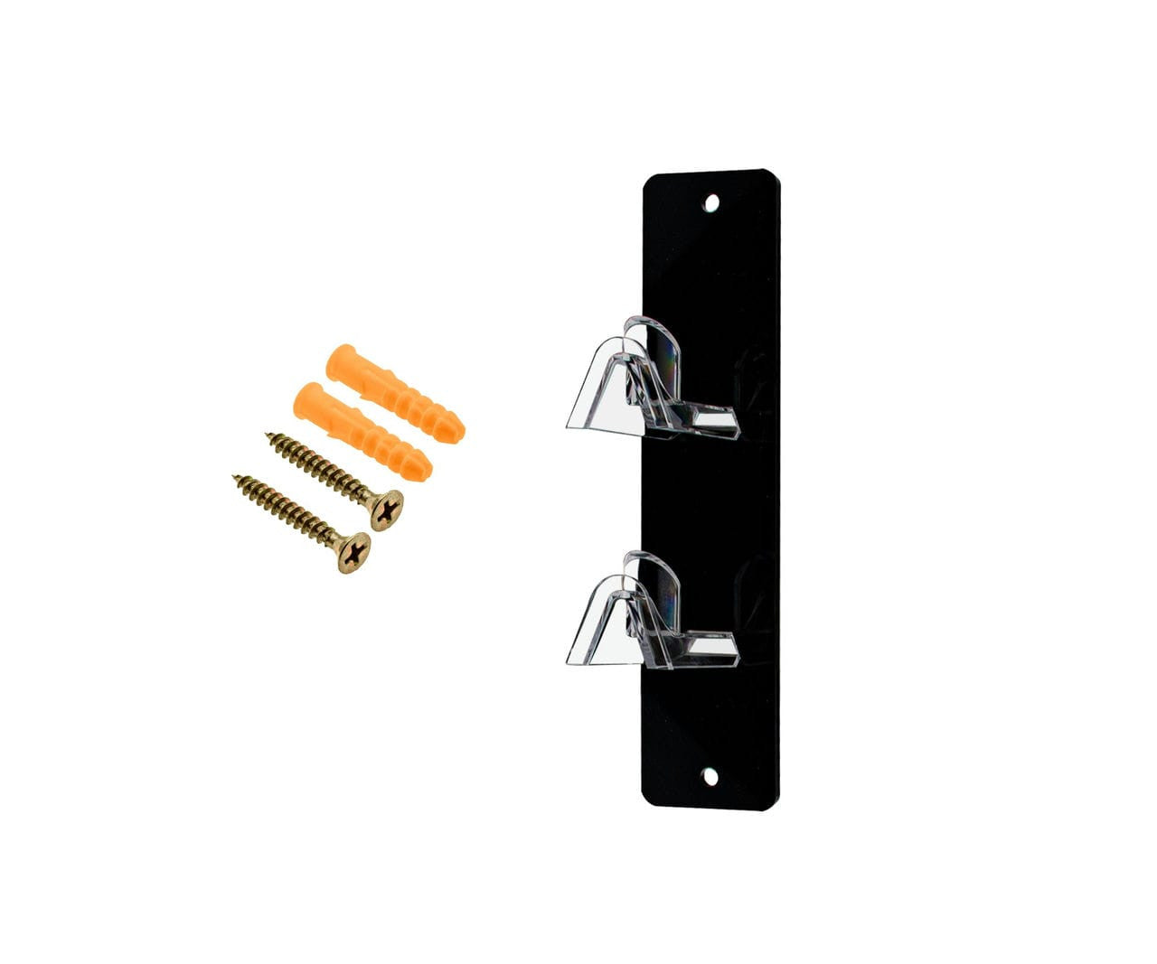 Black Double Wall Mount Sun Eye Glass Holder on wall