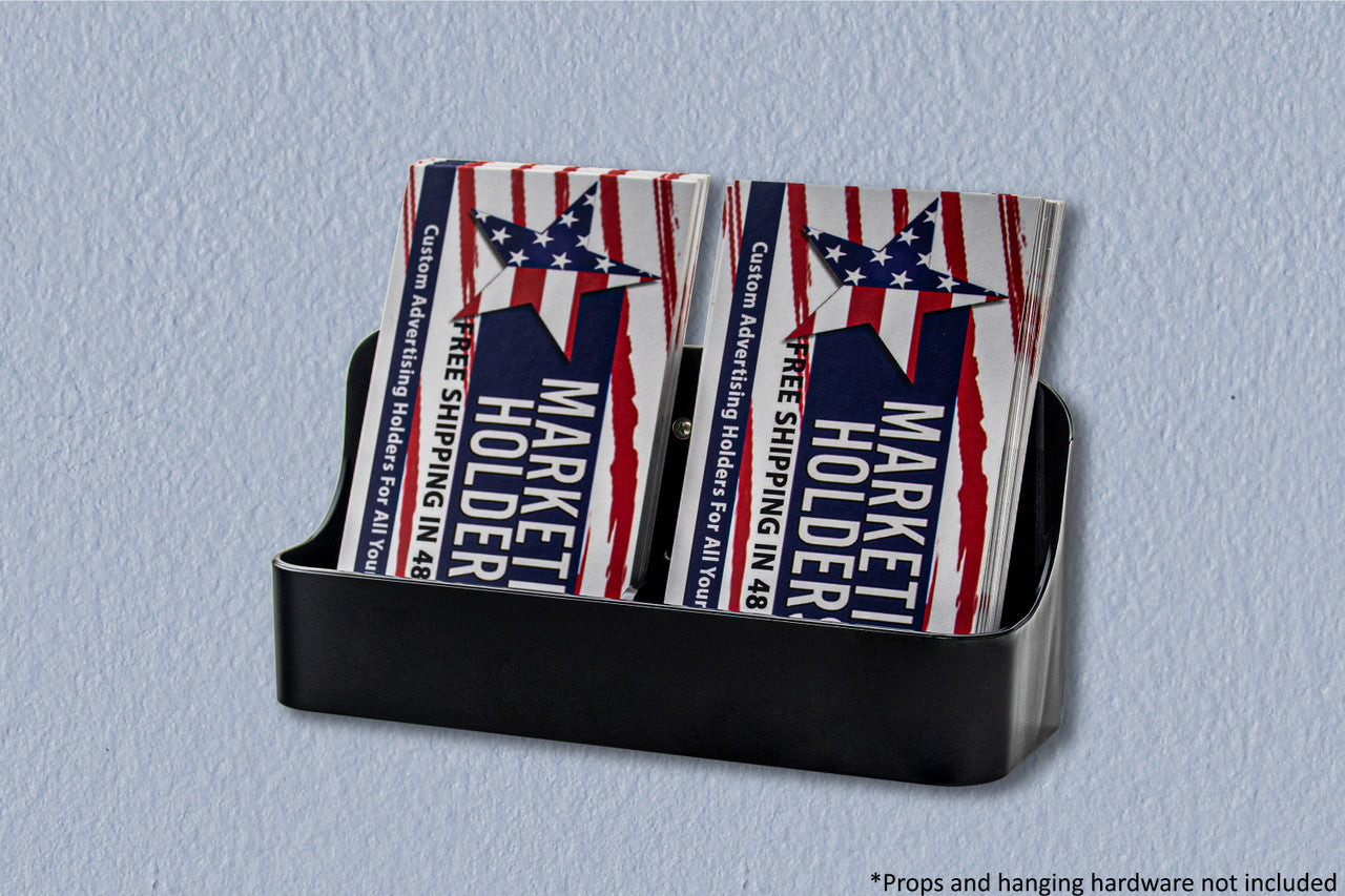 2 Pocket Wall Mount Vertical Business Card Holder