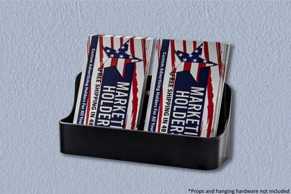 2 Pocket Wall Mount Vertical Business Card Holder