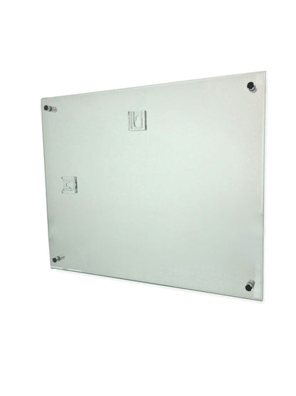 Green Edged Wall Mount Sign Holder Display landscape Eight and a Half Inches Wide by Eleven Inches High