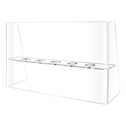 Ice Cream Cone Holder 5 Slot Dessert Display with Sneeze Guard