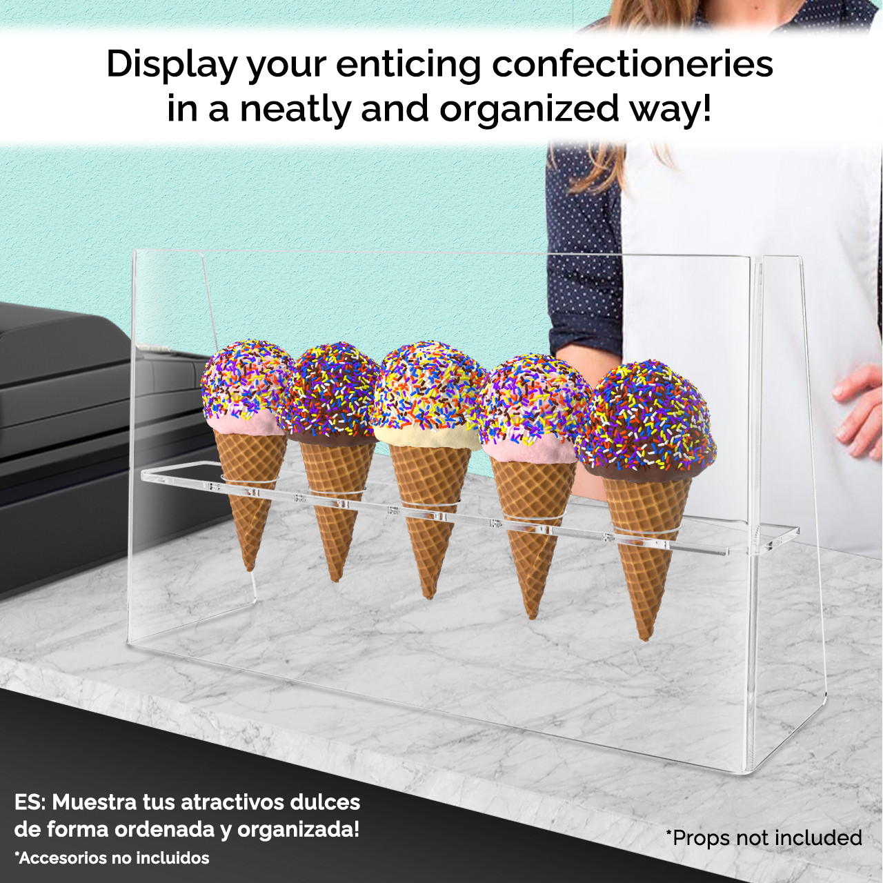 Countertop Ice Cream Cone Holder