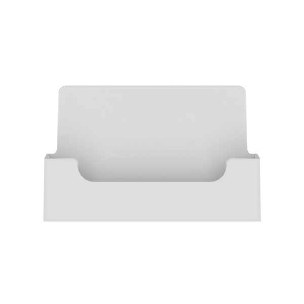Business Card Holder White Pocket Plastic Horizontal Countertop