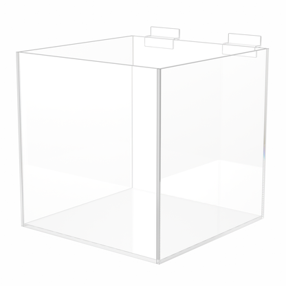 10"W Slatwall Retail Bin Clear Acrylic Merchandise Storage Box