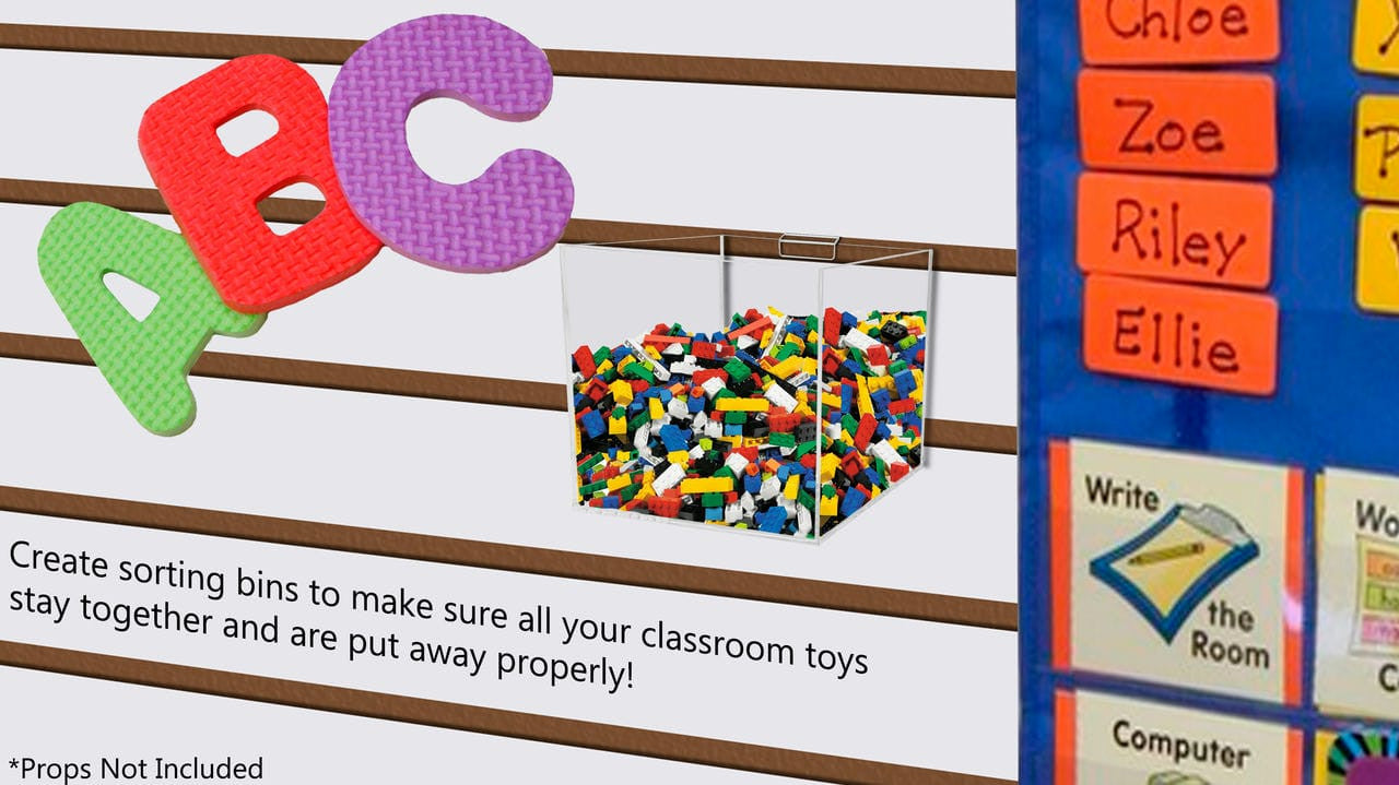 Four Inch Wide Create sorting bins to make sure all your classroom toys stay together and are put away properly
